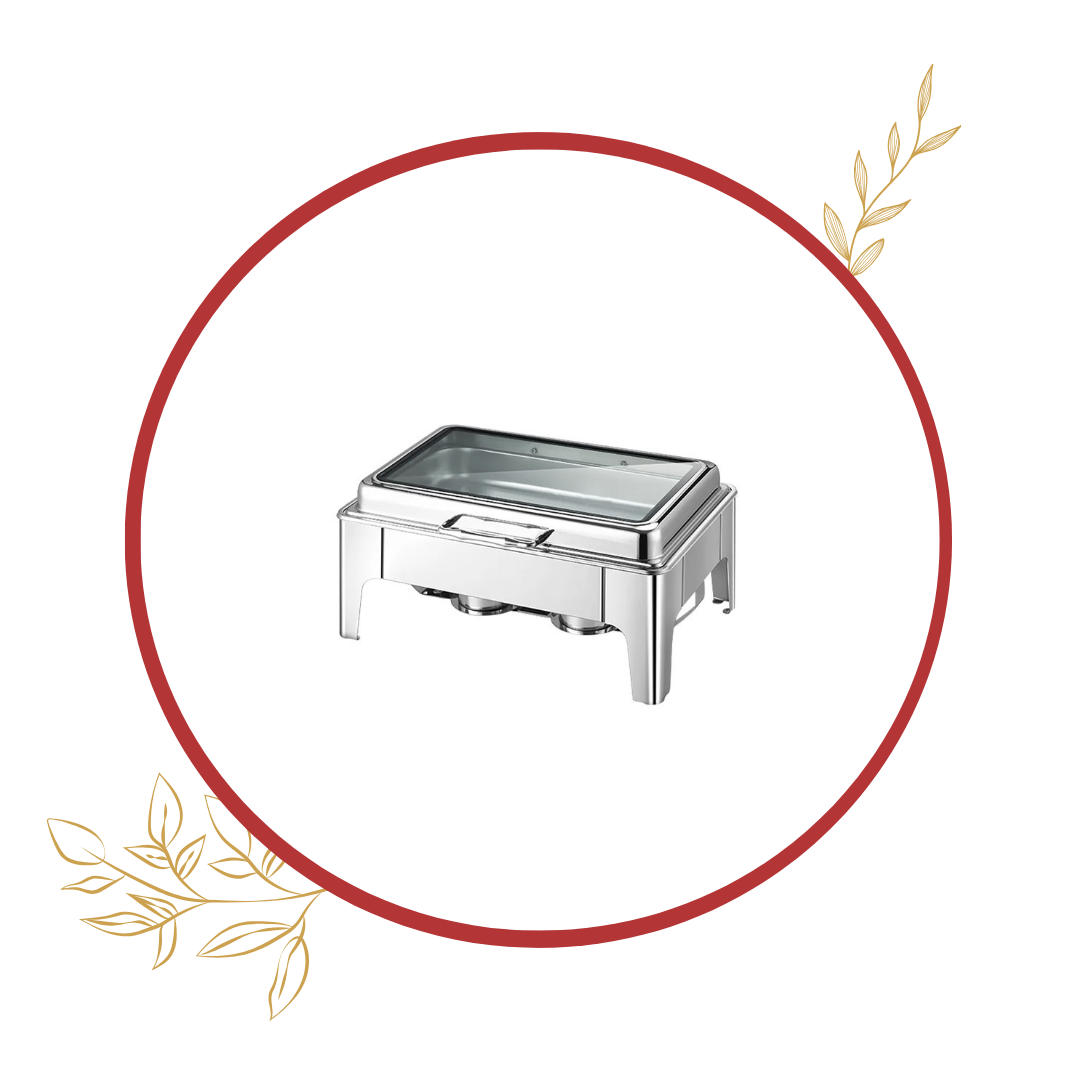 Chafing dish inox vitré